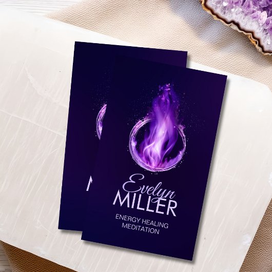 Carte De Visite flamme violette - flamme violette