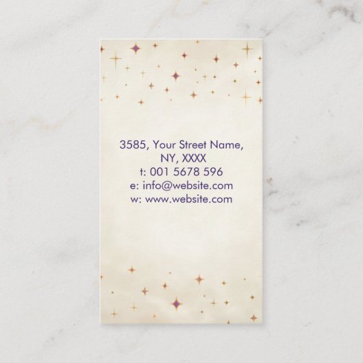 Carte De Visite flamme violette - flamme violette (Dos)