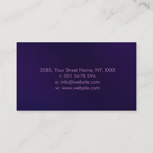 Carte De Visite flamme violette - flamme violette (Dos)