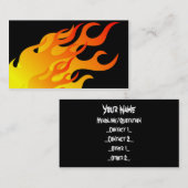 Carte De Visite Flammes (Devant / Derrière)
