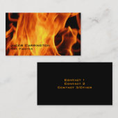 Carte De Visite Flammes (Devant / Derrière)