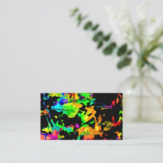 Carte De Visite Flammes colorées (Debout devant)