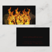 Carte De Visite Flammes de BBQ (Devant / Derrière)