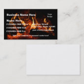 Carte De Visite Flammes de chêne (de personnaliser) dans Chimenea (Devant / Derrière)