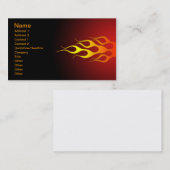 Carte De Visite flammes de course de couleur vive (Devant / Derrière)