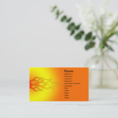Carte De Visite flammes de course de couleurs vives (Debout devant)