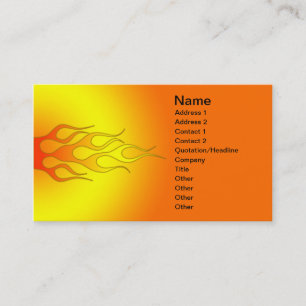 Carte De Visite flammes de course de couleurs vives