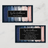 Carte De Visite Flammes de neige d'hiver Brush Strots (Devant / Derrière)