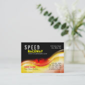 Carte De Visite Flammes de vitesse de voiture de course sur le feu (Debout devant)