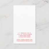 Carte De Visite Flammes éclatées (inflammables) (Dos)