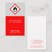 Carte De Visite Flammes éclatées (inflammables) (Devant / Derrière)