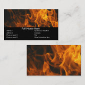 Carte De Visite Flammes et feu (Devant / Derrière)