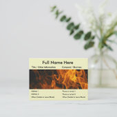 Carte De Visite Flammes et feu (Debout devant)