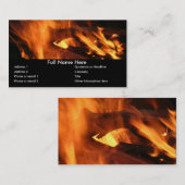 Carte De Visite Flammes et feu (Devant / Derrière)