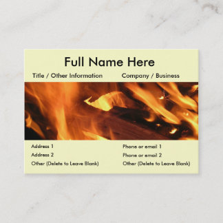 Carte De Visite Flammes et feu