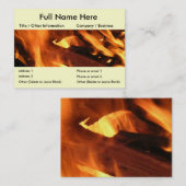 Carte De Visite Flammes et feu (Devant / Derrière)
