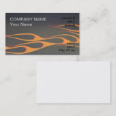 Carte De Visite flammes oranges sur le noir (Devant / Derrière)