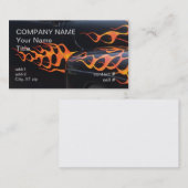 Carte De Visite flammes oranges sur le noir (Devant / Derrière)