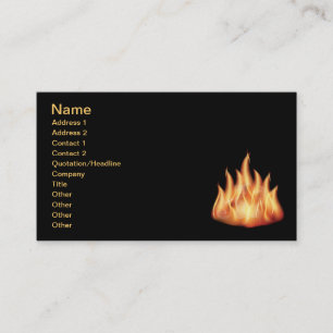 Carte De Visite flammes vectorielles1- FLAMMES CHAUDES À FEU BRÛ