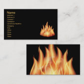 Carte De Visite flammes vectorielles1- FLAMMES CHAUDES À FEU BRÛLA (Devant / Derrière)
