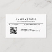 CARTE DE VISITE FLANELLE À CODE QR IMPRIMÉ EN PLAID BUFFLE AUBERGI (Dos)