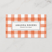 CARTE DE VISITE FLANELLE À CODE QR IMPRIMÉ EN PLAID BUFFLE AUBERGI (Devant)