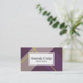 Carte De Visite Flanelle | Violet et jaune (Debout devant)