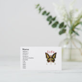 Carte De Visite Flapper Butterfly Flying Woman Illustration (Debout devant)