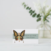 Carte De Visite Flapper Butterfly Flying Woman Illustration (Debout devant)
