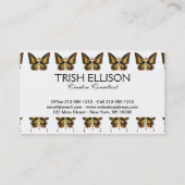 Carte De Visite Flapper Butterfly Flying Woman Illustration (Dos)