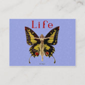 Carte De Visite Flapper Butterfly Flying Woman Illustration (Dos)