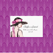 Carte De Visite Flapper Girl recommander un ami