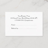 Carte De Visite Flapper Girl recommander un ami (Dos)