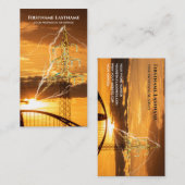 Carte De Visite Flashs d'électricité de foudre pour électriciens (Devant / Derrière)