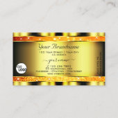 Carte De Visite Flashy Gold Orange dégradé Parties scintillant Éto (Dos)