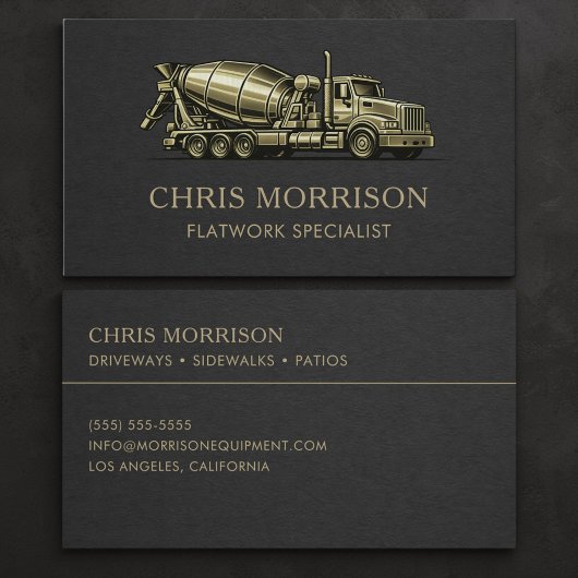 Carte De Visite Flatwork Specialist Concrete Services