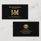 Carte De Visite Flaux Gold Stock Exchange Graph Financial (Devant / Derrière)