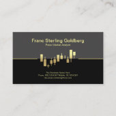 Carte De Visite Flaux Gold Stock Exchange Graph Gold Trading (Devant)