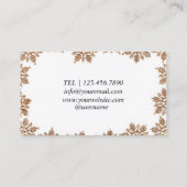 Carte De Visite Fléau de neige moderne et élégant en or  (Dos)