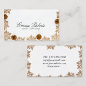 Carte De Visite Fléau de neige moderne et élégant en or  (Devant / Derrière)