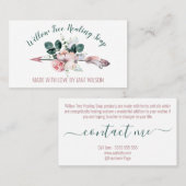 Carte De Visite Flèche De Cristal Savon Floral Et Bougie (Devant / Derrière)