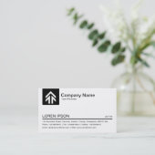 Carte De Visite Flèche de l'onglet Couleur - Noir (Debout devant)