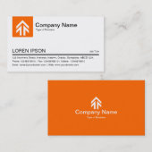 Carte De Visite Flèche de l'onglet Couleur - orange (Devant / Derrière)