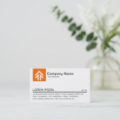 Carte De Visite Flèche de l'onglet Couleur - orange (Debout devant)