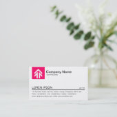 Carte De Visite Flèche de l'onglet Couleur - Rouge néon (Debout devant)