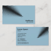 Carte De Visite Flèche demi-teinte - Noir avec bleu pâle 9dc6d8 (Devant / Derrière)