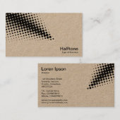 Carte De Visite Flèche demi-ton - Noir et Blanc (Kraft) (Devant / Derrière)
