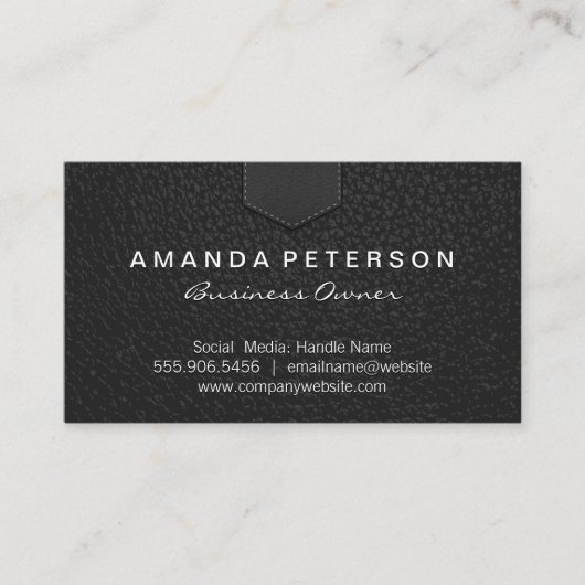 Carte De Visite Flèche en cuir | Tiré (Devant)