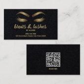 Carte De Visite Flèche et Lash personnalisé QR Professionnel (Devant / Derrière)