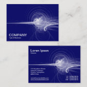 Carte De Visite Flèche fractale - Marine profonde (Devant / Derrière)